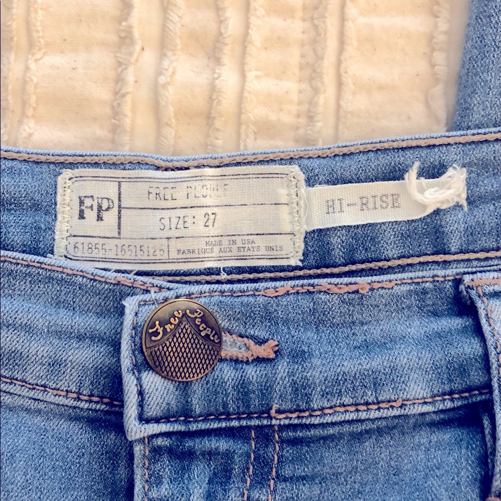 Free People Hi-Rise Light Wash Skinny Jean Jegging - Picture 7 of 9